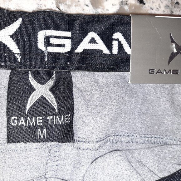 Game Time Men's Joggers Rapid Dry Tech - Medium Gray w/ Black drawstring waist - Picture 4 of 5